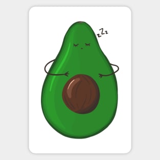 cute print with sleepy avocado Magnet